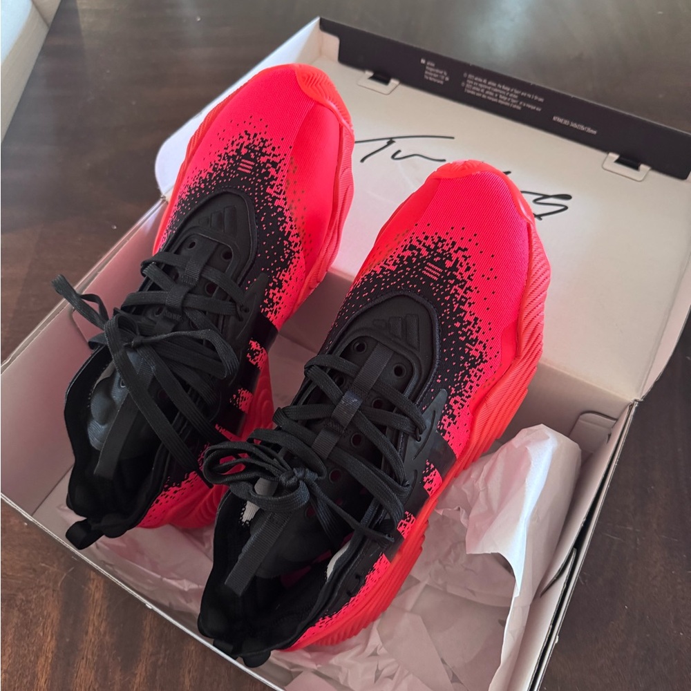 adidas Trae Young 3 Basketball Shoes - Black and Red